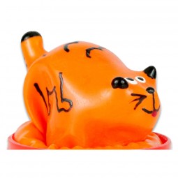 CONDOMERIE PRESERVATIVO DECORATIVO PINTADO A MANO GATO MODELO 1