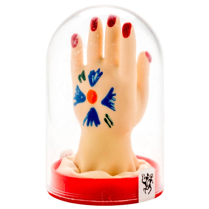 CONDOMERIE PRESERVATIVO DECORATIVO PINTADO A MANO PALMA DE LA MANO MODELO 1