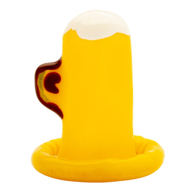 CONDOMERIE PRESERVATIVO DECORATIVO PINTADO A MANO VASO DE CERVEZA