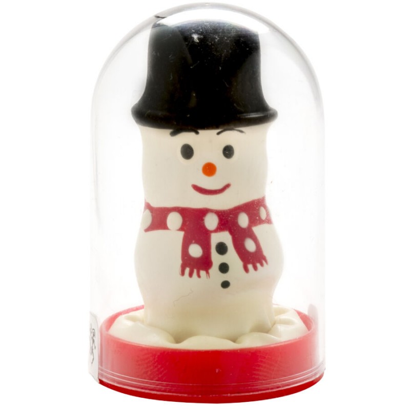 CONDOMERIE PRESERVATIVO DECORATIVO PINTADO A MANO MUaECO DE NIEVE