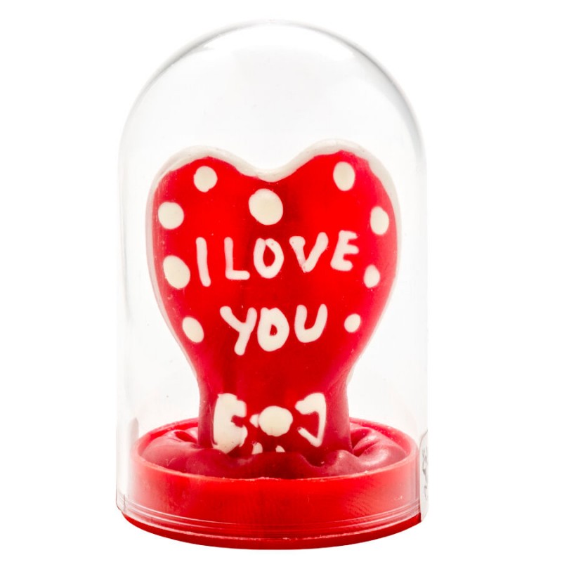 CONDOMERIE PRESERVATIVO DECORATIVO PINTADO A MANO CORAZaN TE AMO MODELO 1
