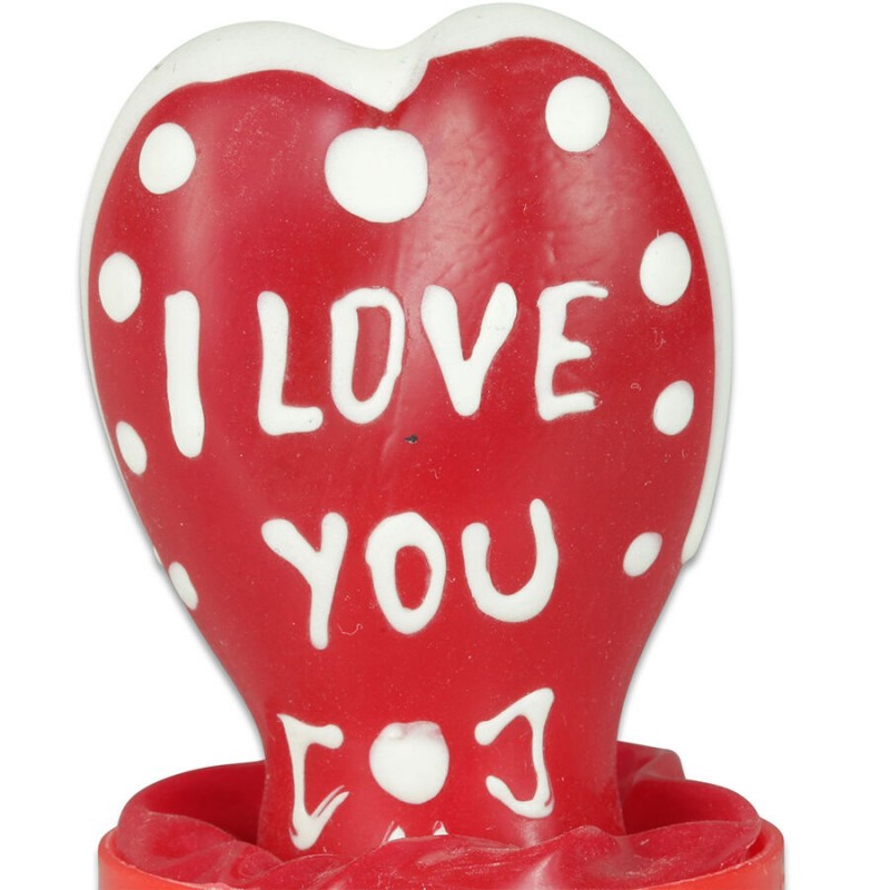 CONDOMERIE PRESERVATIVO DECORATIVO PINTADO A MANO CORAZaN TE AMO MODELO 1