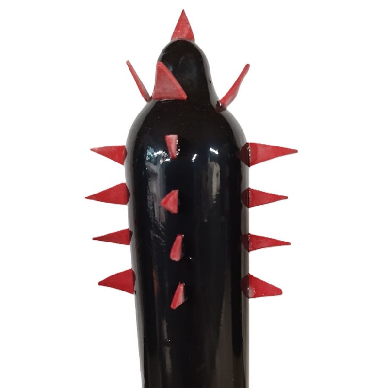 CONDOMERIE PRESERVATIVO DECORATIVO PINTADO A MANO CACTUS NEGRO XL