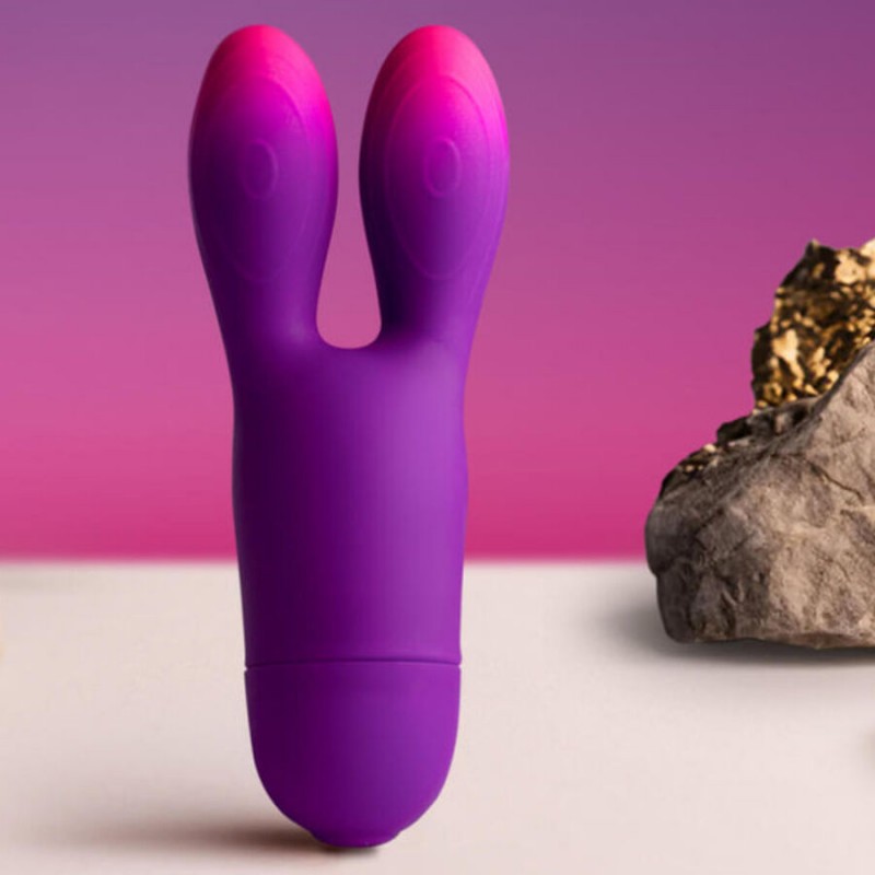 ROCKS OFF GLO GIRL BUNNY VIBRADOR FLEXIBLE MORADO