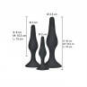 TOYJOY ANAL PLAY CURVY COMPANIONS PLUG ANAL 3 PIEZAS NEGRO