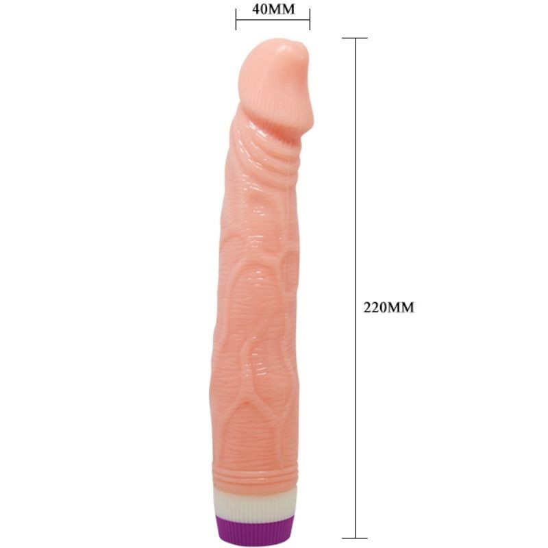 BAILE VIBRADOR REALaSTICO NATURAL 22 CM