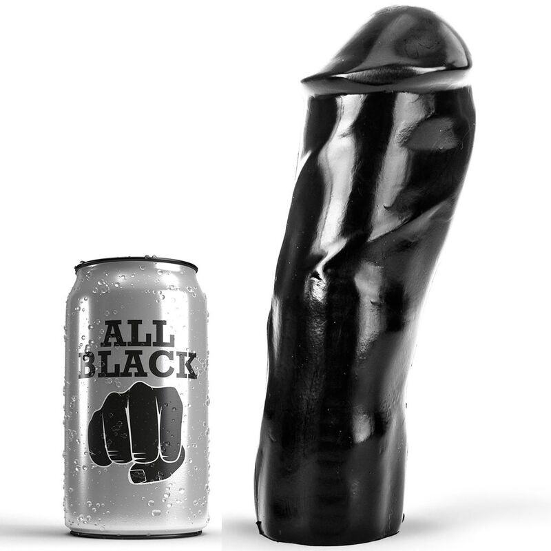 ALL BLACK DILDO REALaSTICO 20 CM