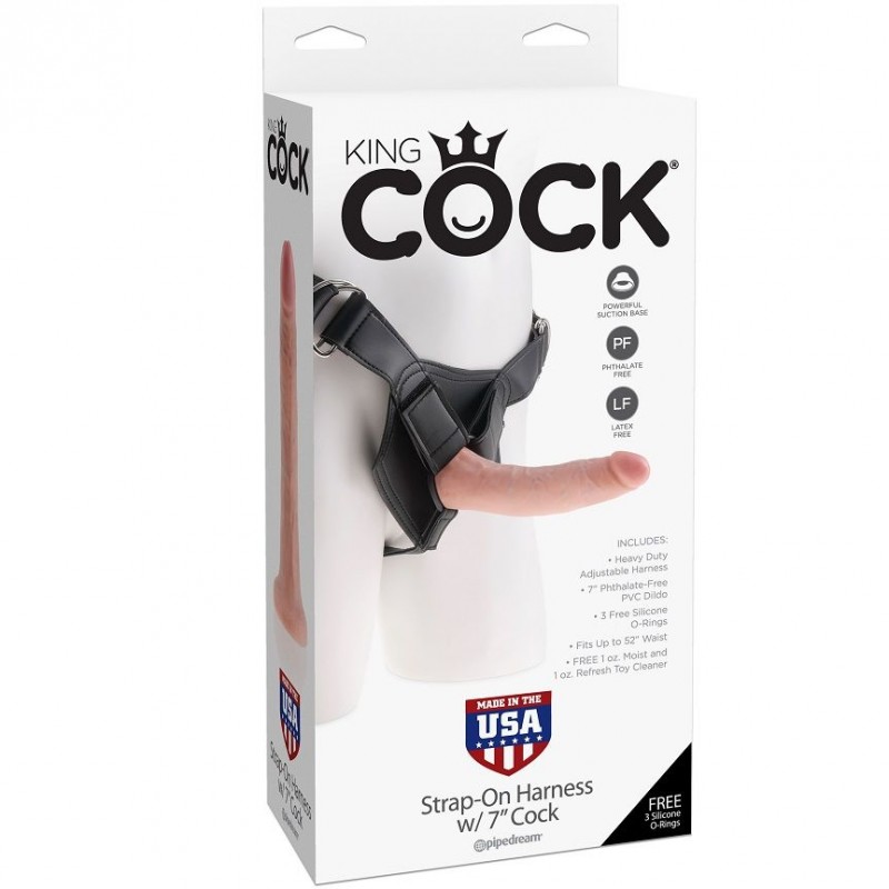 KING COCK HARNESS CON PENE REALaSTICO 178 CM
