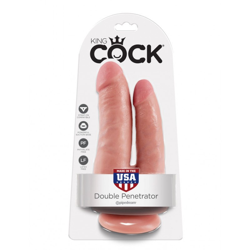 KING COCK DOBLE PENETRACIaN NATURAL