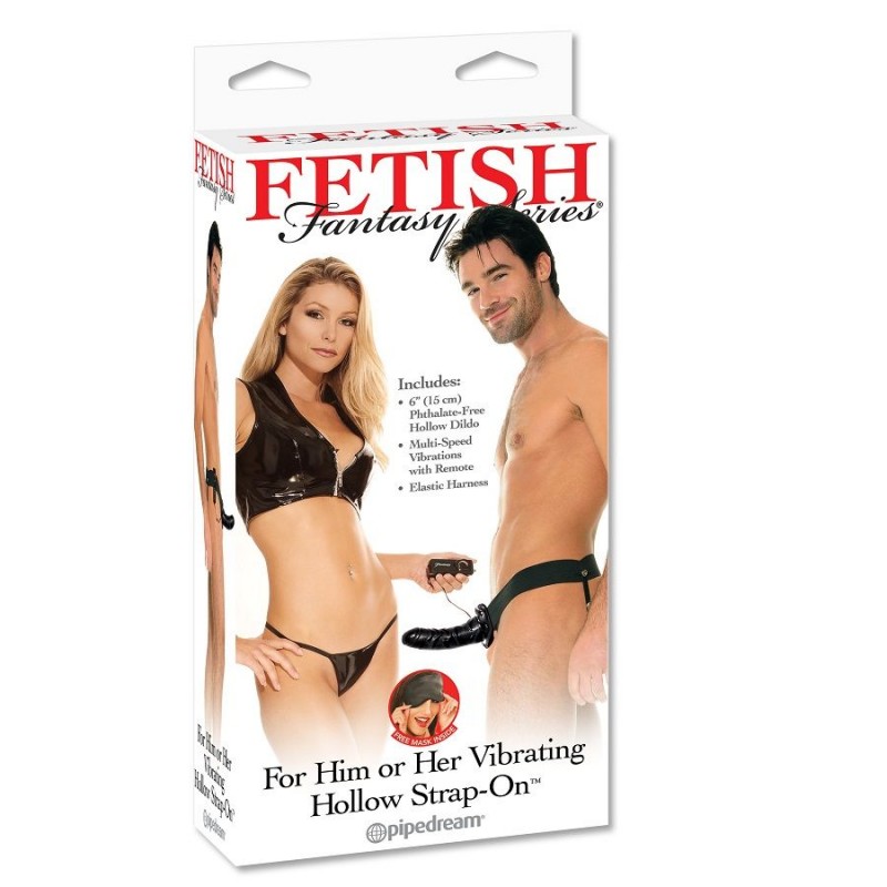 FETISH FANTASY SERIES ARNaS HUECO VIBRADOR PARA EL Y ELLA NEGRO 14CM