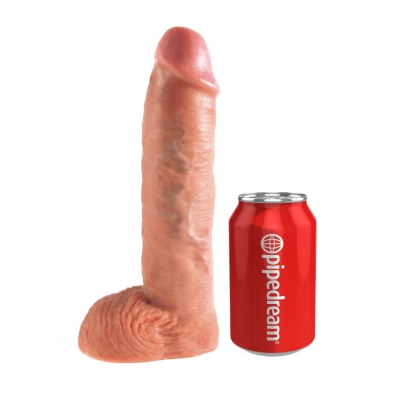 KING COCK STRAP ON CON DILDO HUECO 255 CM Y TIRANTES COLOR CARNE