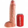 KING COCK STRAP ON CON DILDO HUECO 255 CM Y TIRANTES COLOR CARNE
