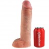 KING COCK STRAP ON CON DILDO HUECO 28 CM Y TIRANTES COLOR CARNE