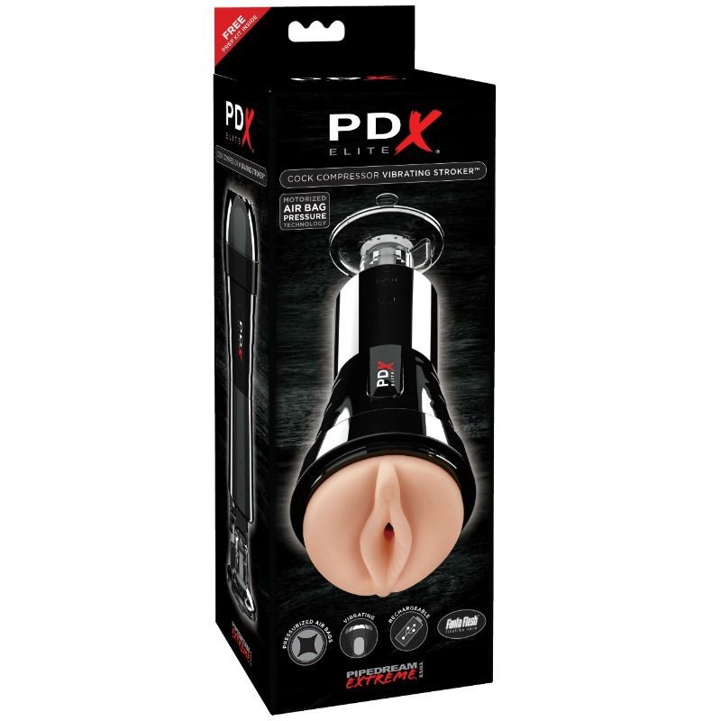 PDX ELITE MASTURBADOR CON VIBRACIaN Y EFECTO COMPRESOR