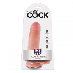 KING COCK 7 PENE REALaSTICO NATURAL 178 CM