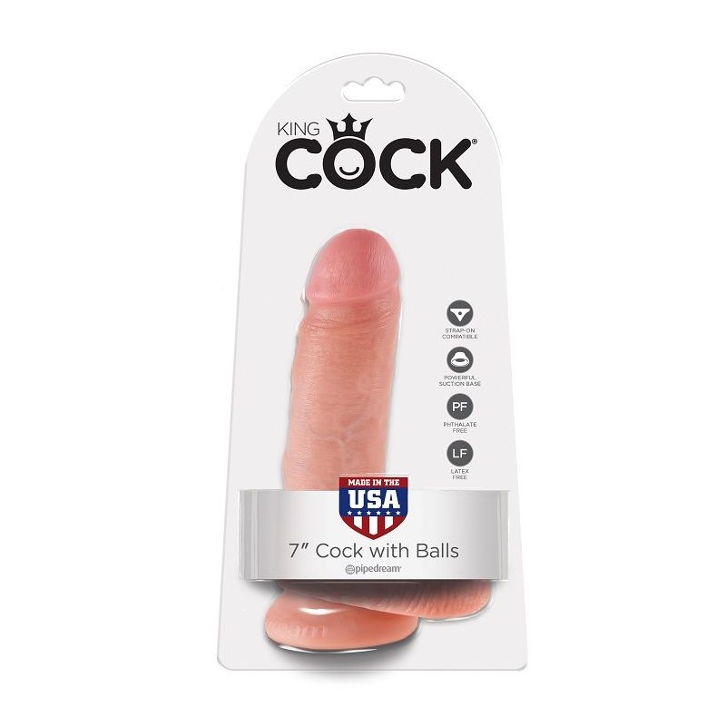 KING COCK 7 PENE REALaSTICO NATURAL 178 CM
