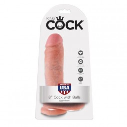 KING COCK 8 PENE REALaSTICO NATURAL 203 CM