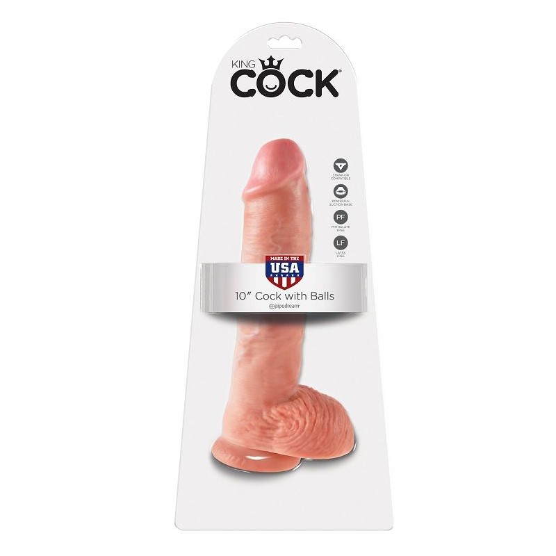 KING COCK 10 PENE REALaSTICO NATURAL 265 CM