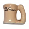 DIABLO PICANTE a IMaN TAZA CERaMICA CON ASA DE PENE aFOR MY BEST FRIENDa