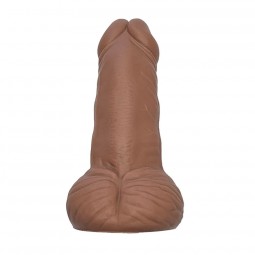 DIABLO PICANTE JUGUETE ANTIESTRaS CON FORMA DE PENE COLOR MULATO