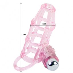 BAILE SWEET 10 RITMOS FUNDA Y ANILLO SILICONA PARA EL PENE ROSA