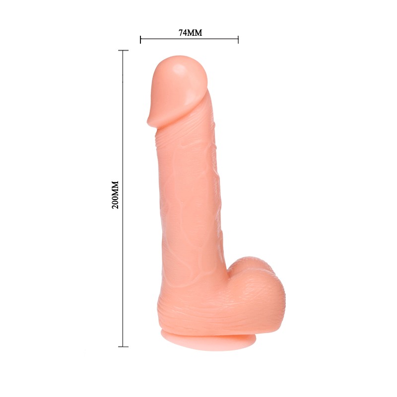 BAILE DONG DILDO REALaSTICO VIBRACIaN Y ROTACIaN 20 CM