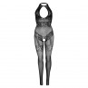 LEG AVENUE BODYSTOCKING DE RED SIN COSTURAS TALLA aNICA NEGRO