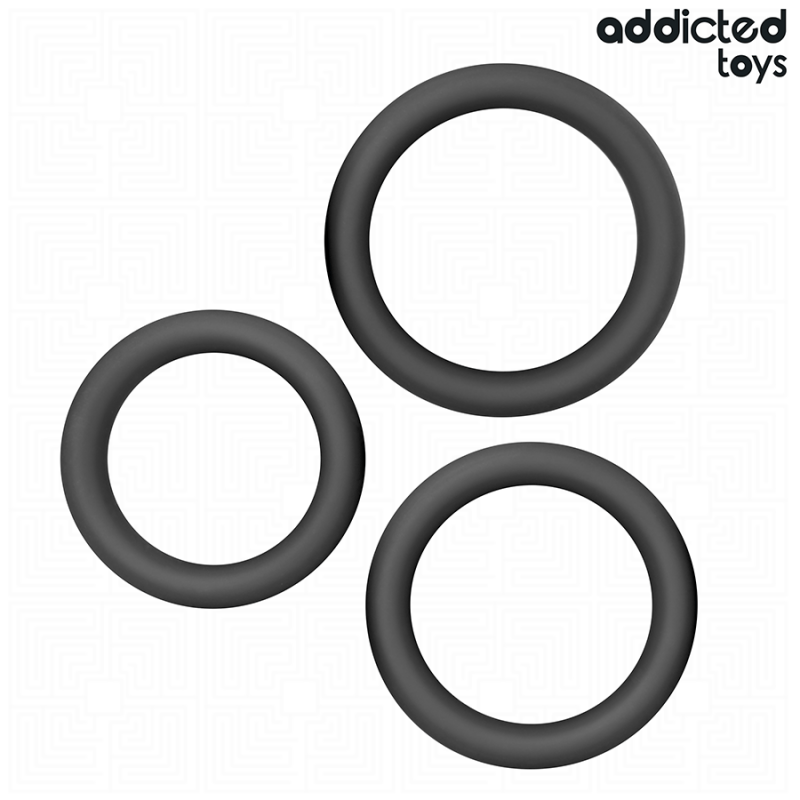 ADDICTED TOYS SET DE ANILLOS SILICONA PLANOS