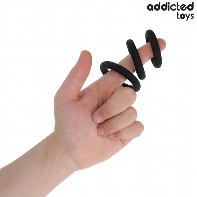 ADDICTED TOYS SET DE ANILLOS SILICONA MODELO 1