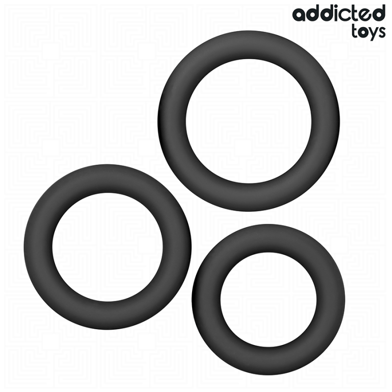 ADDICTED TOYS SET DE ANILLOS SILICONA MODELO 1