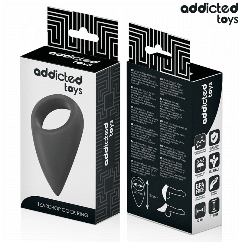 ADDICTED TOYS ANILLO CON FORMA DE LaGRIMA PARA EL PENE
