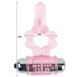 BAILE ANILLO SILICONA 10 RITMOS LENGUA CON VIBRACIaN ROSA