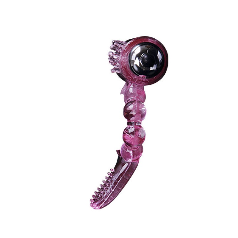 BAILE ANILLO SILICONA 10 RITMOS LENGUA CON VIBRACIaN ROSA