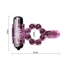 BAILE ANILLO SILICONA 10 RITMOS LENGUA CON VIBRACIaN ROSA