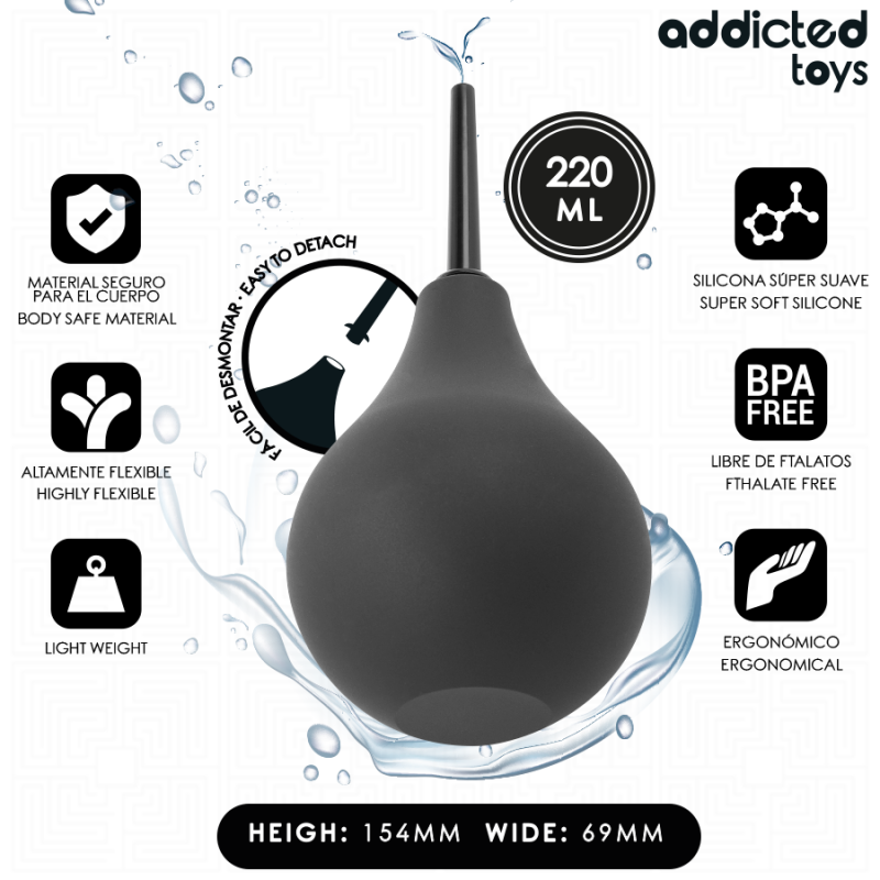 ADDICTED TOYS LIMPIADOR ANAL DE VIAJE TALLA L 220 ML