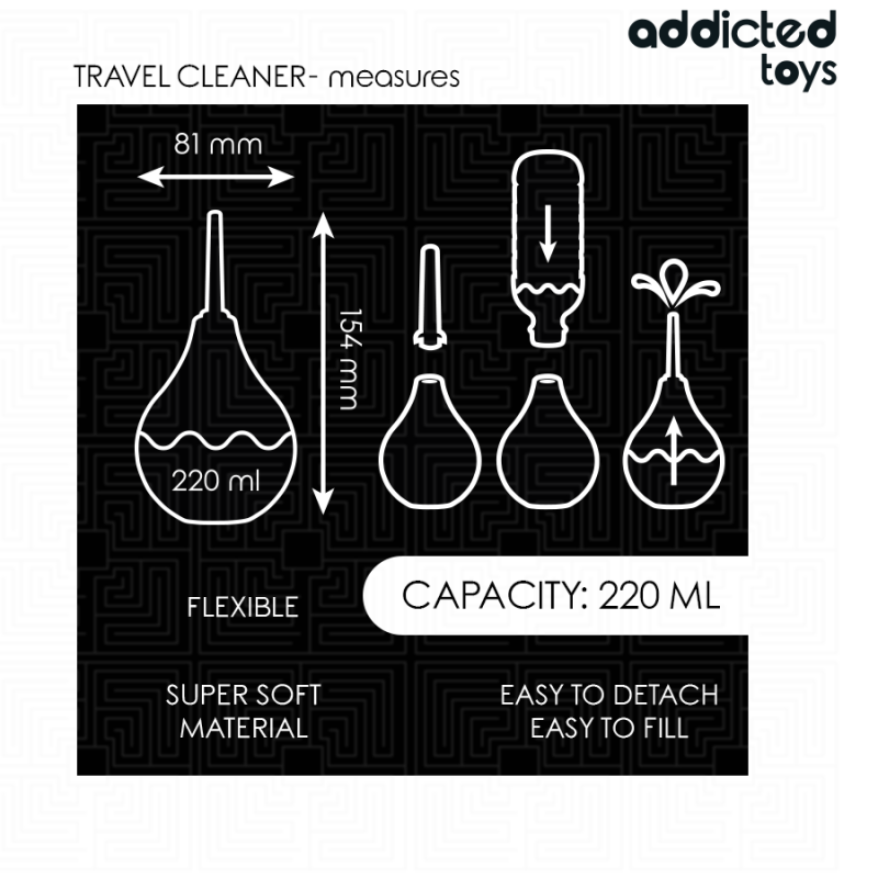 ADDICTED TOYS LIMPIADOR ANAL DE VIAJE TALLA L 220 ML