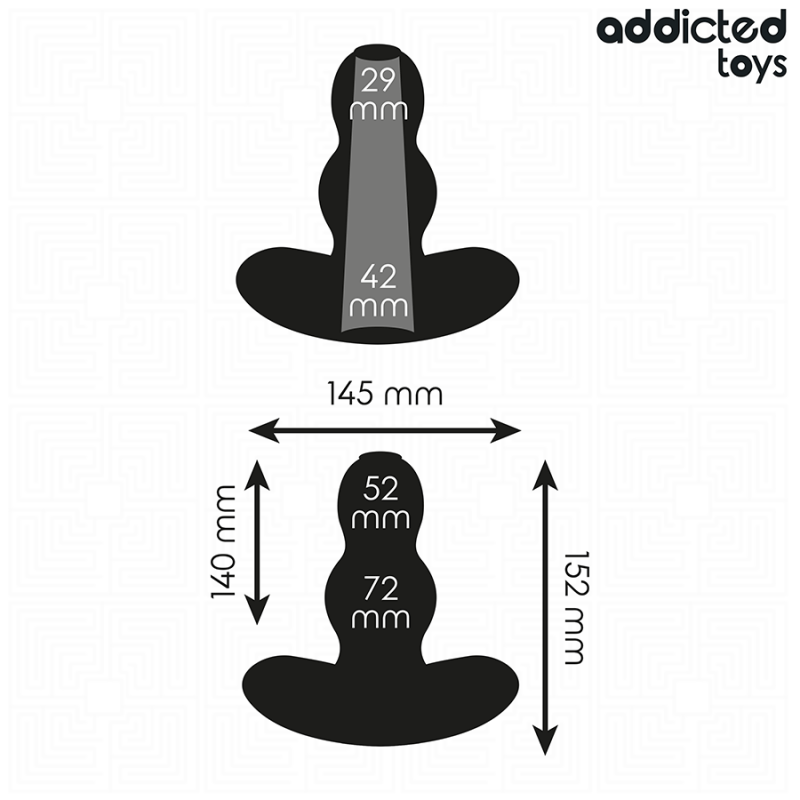 ADDICTED TOYS PLUG ANAL HUECO SILICONA TALLA XXL 152 CM