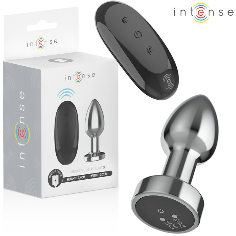 INTENSE PLUG ANAL 10 VIBRACIONES METAL CON CONTROL REMOTO S