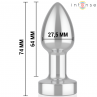 INTENSE PLUG ANAL 10 VIBRACIONES METAL CON CONTROL REMOTO S