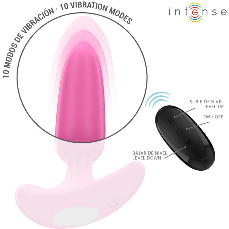 INTENSE ROSS PLUG ANAL 10 VIBRACIONES ROSA CONTROL REMOTO