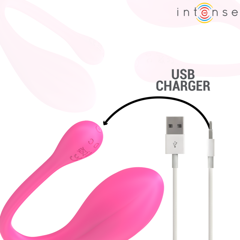 INTENSE JANICE VIBRADOR U DOBLE ESTIMULACIaN 10 VIBRACIONES ROSA CONTROL REMOTO