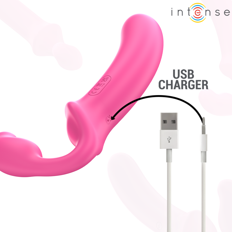 INTENSE AMY VIBRADOR DOBLE 20 CM ROSA CONTROL REMOTO