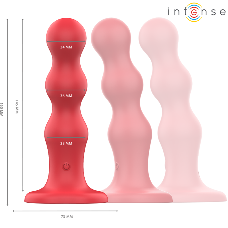 INTENSE CODY VIBRADOR CON VENTOSA ROJO CONTROL REMOTO