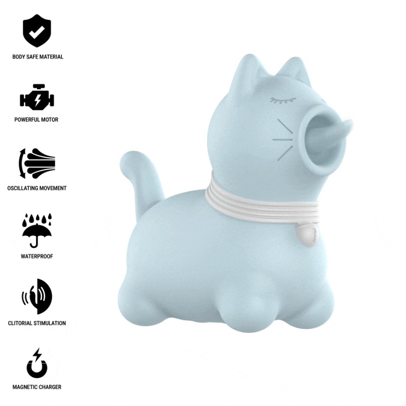 INTENSE ESTIMULADOR PUPPY LENGUA ROTADORA 360aº PARA CLaTORIS AZUL