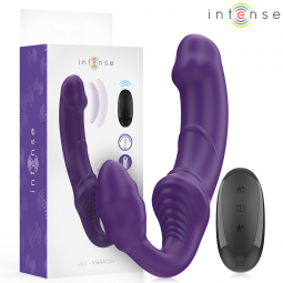 INTENSE JILL VIBRADOR DOBLE 20 CM VIOLETA CONTROL REMOTO