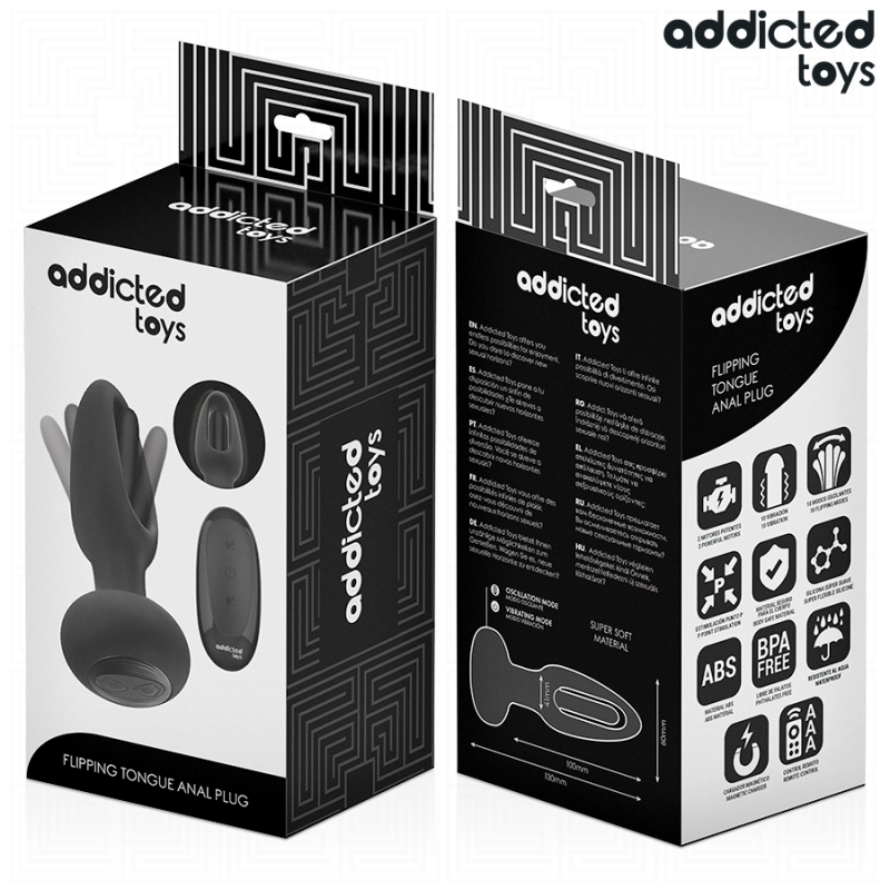 ADDICTED TOYS PLUG ANAL CON LENGUA VIBRADORA Y CONTROL REMOTO