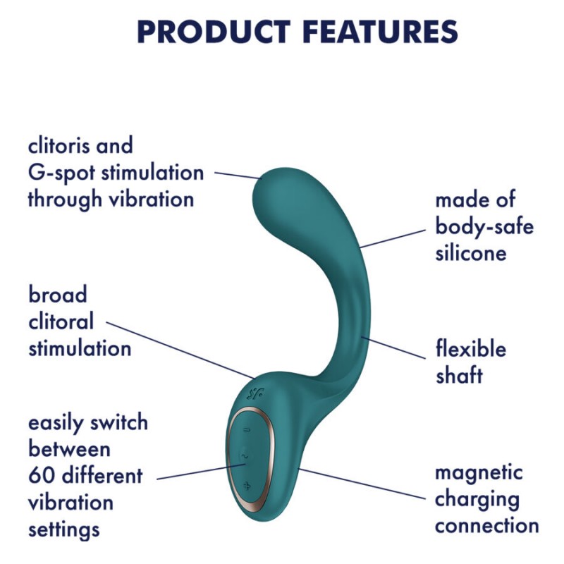 SATISFYER G FOR FODDES 2 VIBRADOR RABBIT VERDE