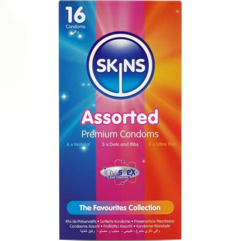 SKINS SURTIDO PRESERVATIVOS PREMIUM PACK 16