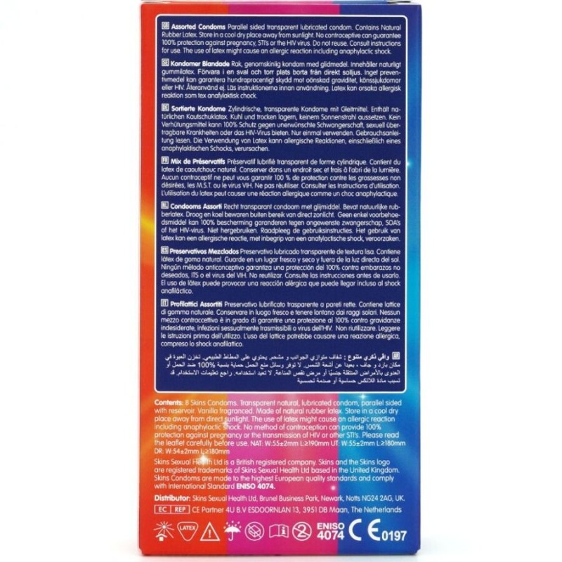 SKINS SURTIDO PRESERVATIVOS PREMIUM PACK 8
