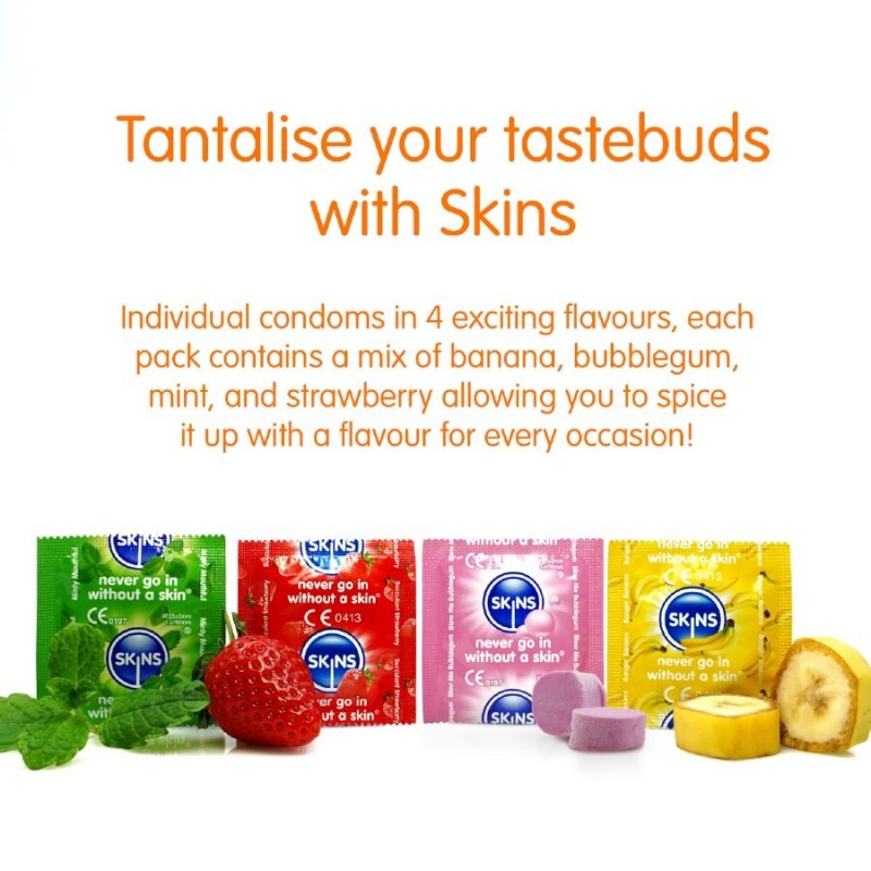 SKINS MULTI SABORES PRESERVATIVOS PREMIUM PACK 4